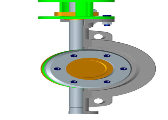 Size 100mm Wafer Butterfly Valve Three Eccentricity